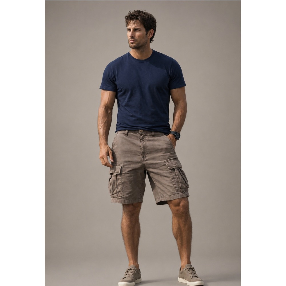 Cabela's Cargo Shorts Mens 34 Brown Outdoors Heavyweight Cotton Twill Gorpcore
